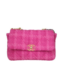 Chanel 19 Tweed Flap Bag Large | Pink