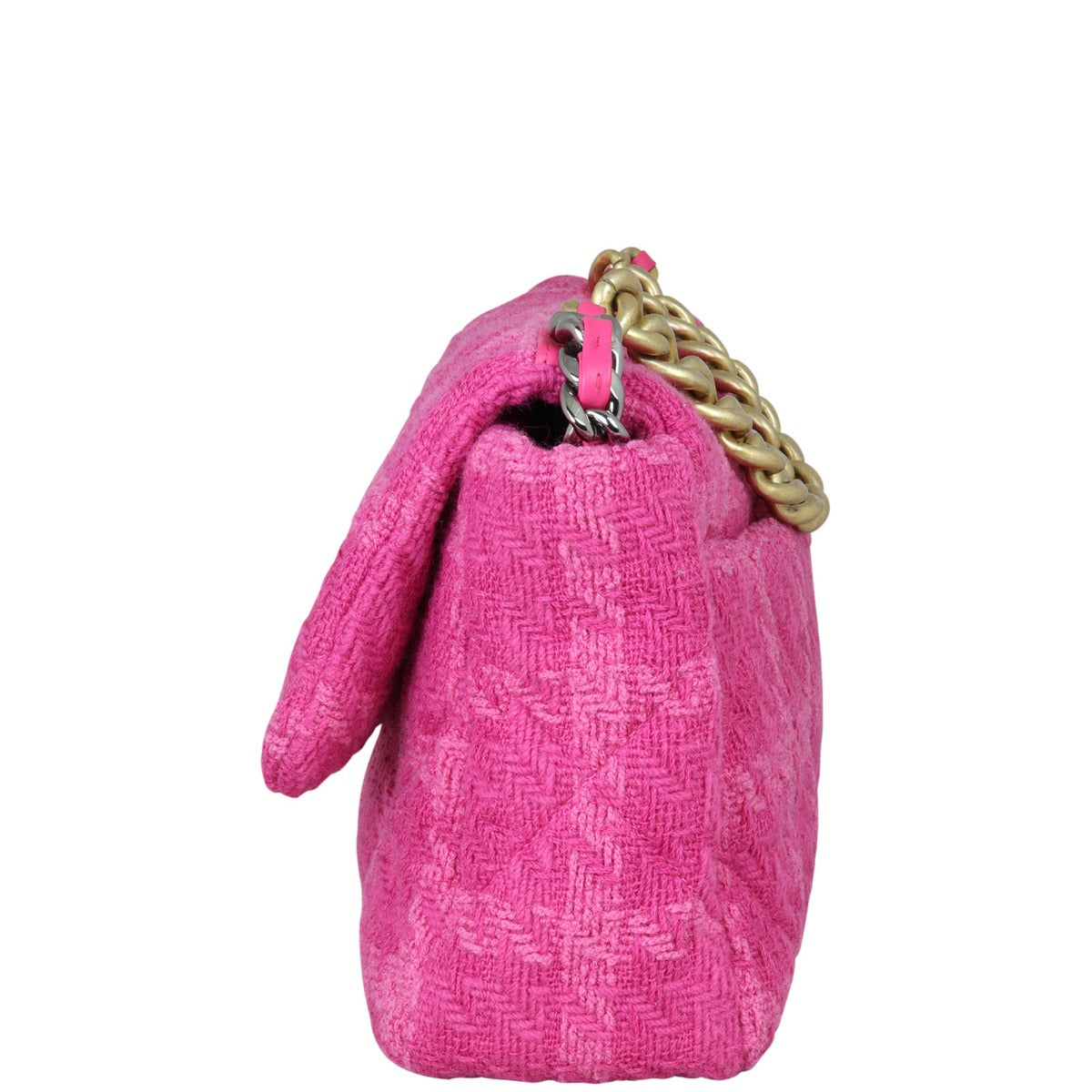 Chanel 19 Tweed Flap Bag Large | Pink