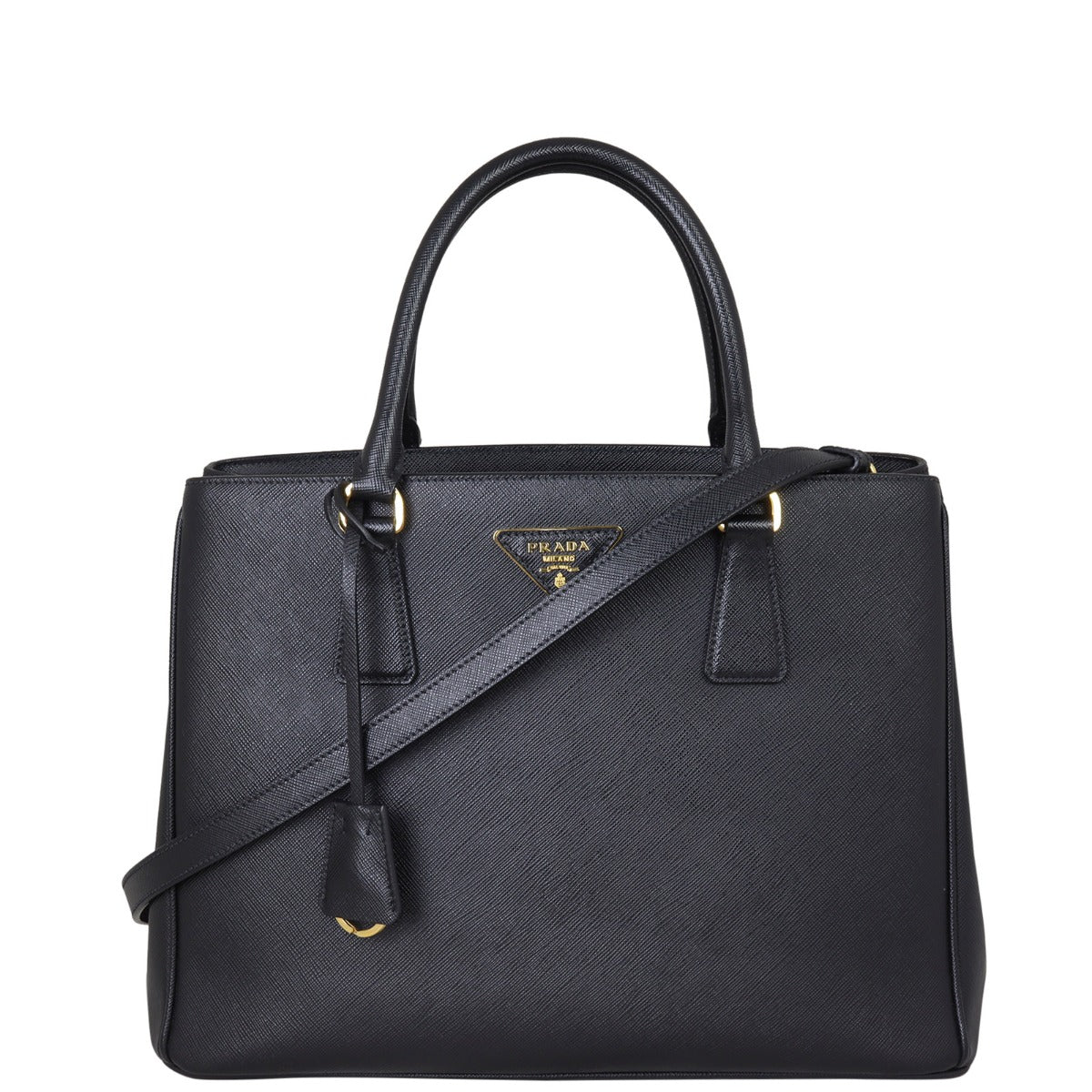 Prada Saffiano Lux Tote Front with Strap