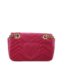 Gucci GG Marmont Velvet Mini Shoulder Bag Back