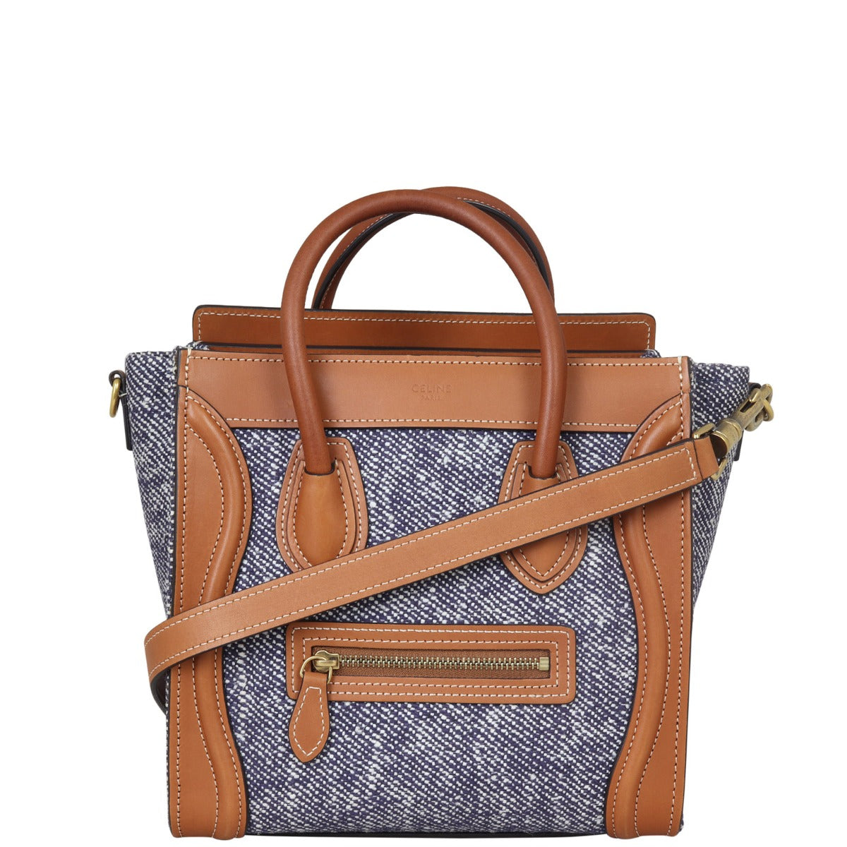 Celine Nano Luggage Tote Front with Strap