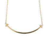 Tiffany & Co T Smile Pendant Small 18k Yellow Gold