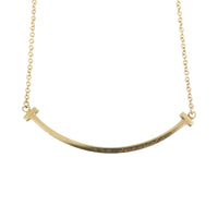 Tiffany & Co T Smile Pendant Small 18k Yellow Gold