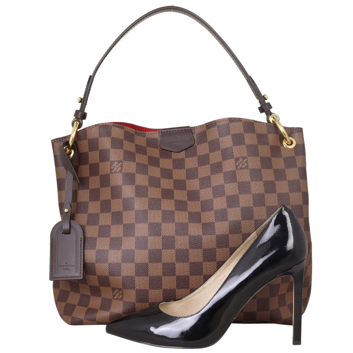 Louis Vuitton Graceful PM Damier Ebene Shoe