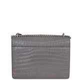 Saint Laurent Sunset Medium Croc-Embossed Back