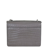 Saint Laurent Sunset Medium Croc-Embossed Back