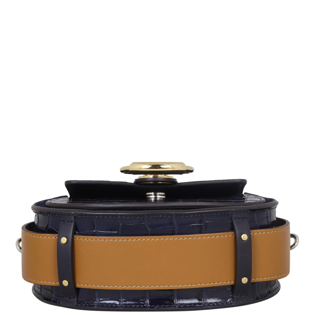 Chloe Tess Small Croc-Embossed Base