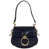 Chloe Tess Small Croc-Embossed Front