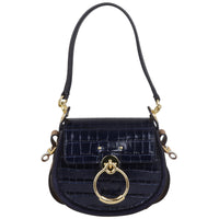 Chloe Tess Small Croc-Embossed Front