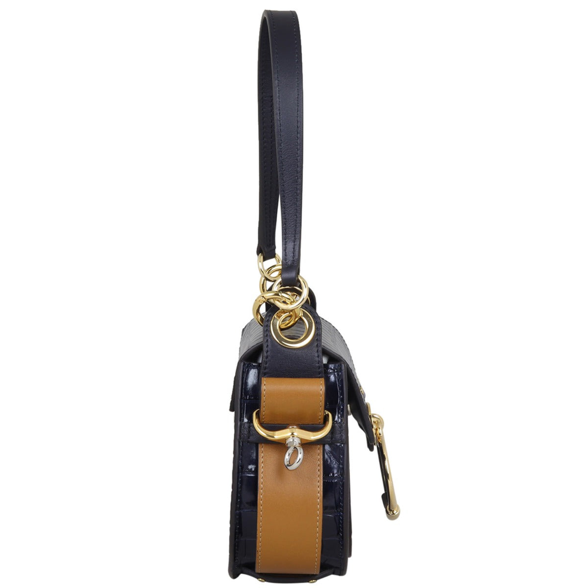 Chloe Tess Small Croc-Embossed Side