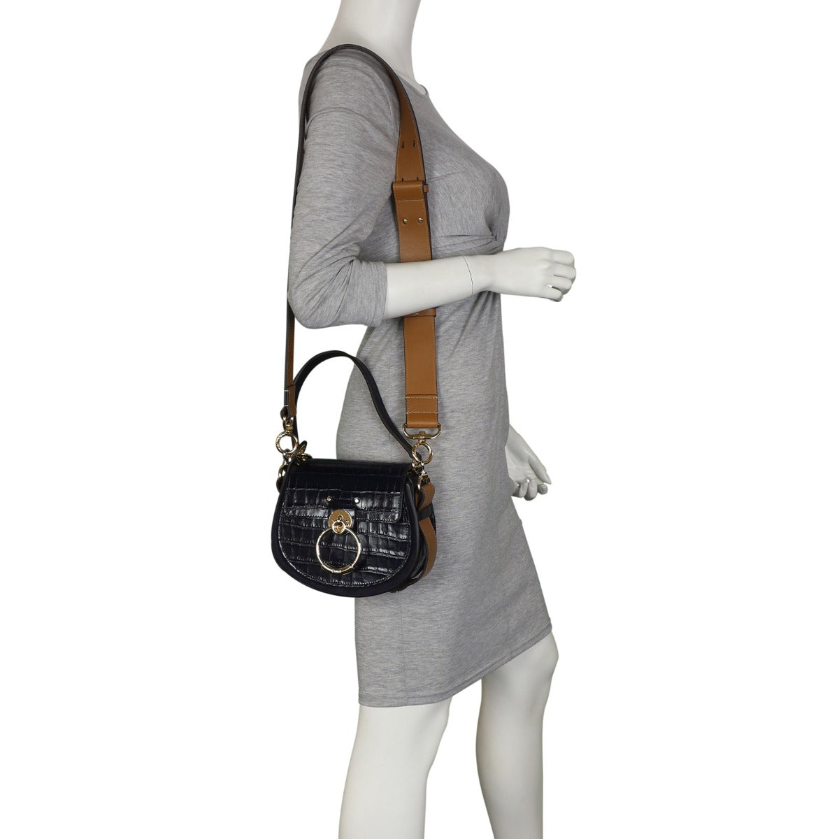 Chloe Tess Small Croc-Embossed Mannequin