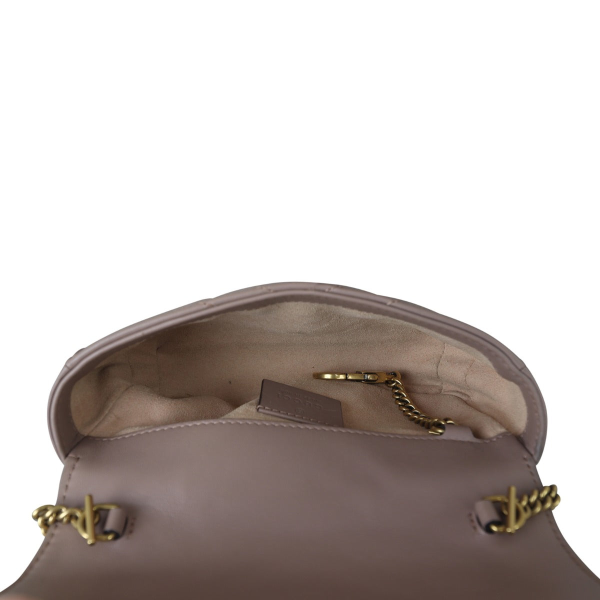 Gucci GG Marmont Super Mini Shoulder Bag Interior Stamp