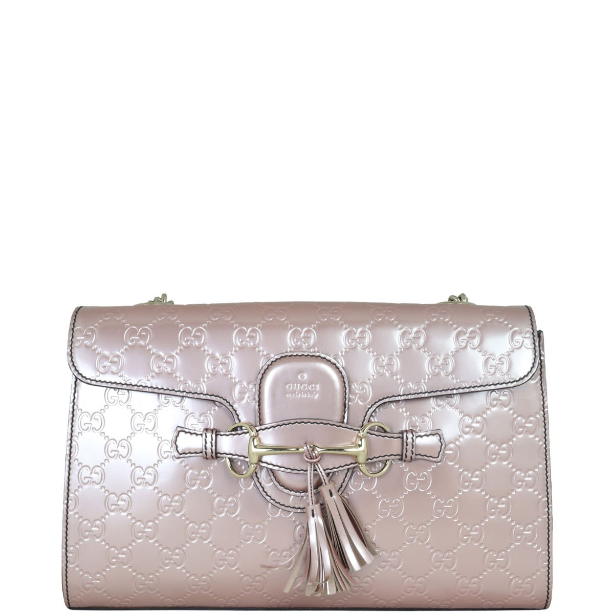 Gucci Emily Guccissima Chain Shoulder Bag Front