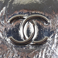 Chanel Metallic Wave Clutch Logo
