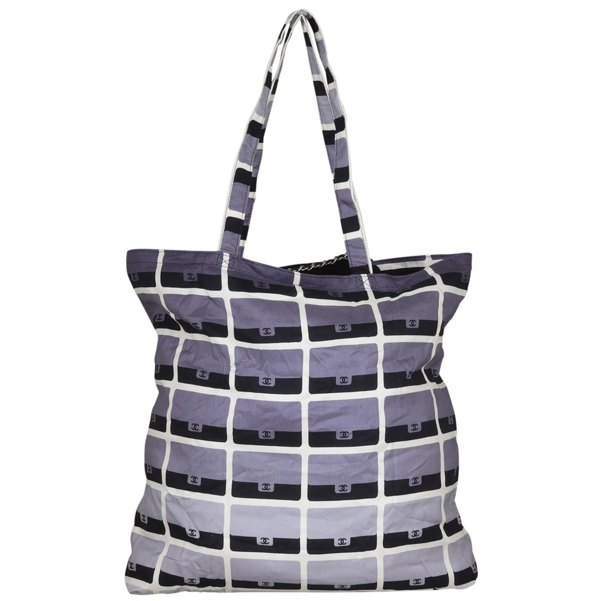 Chanel Fabric Tote with Chain Pouch Back