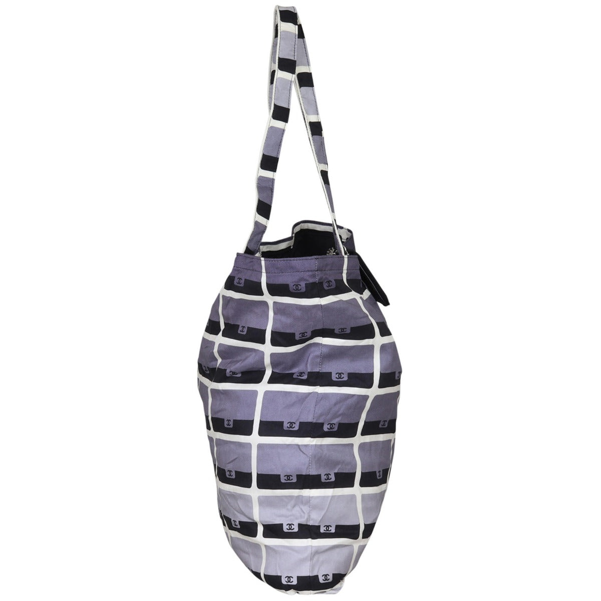 Chanel Fabric Tote with Chain Pouch Side