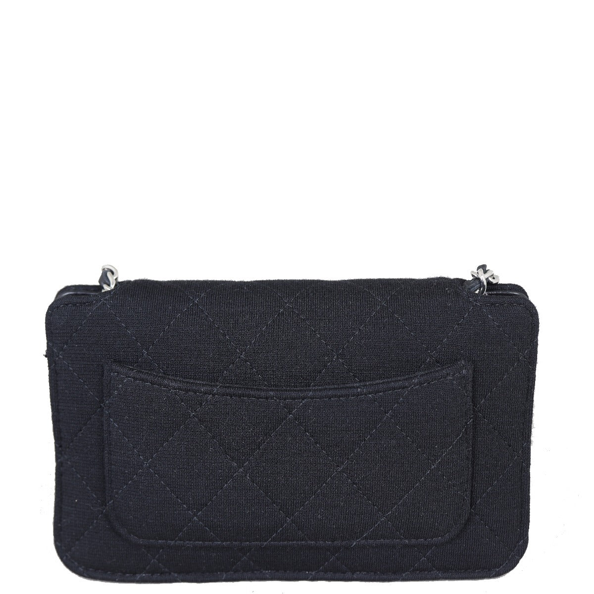 Chanel Fabric Tote with Chain Pouch Folded Back