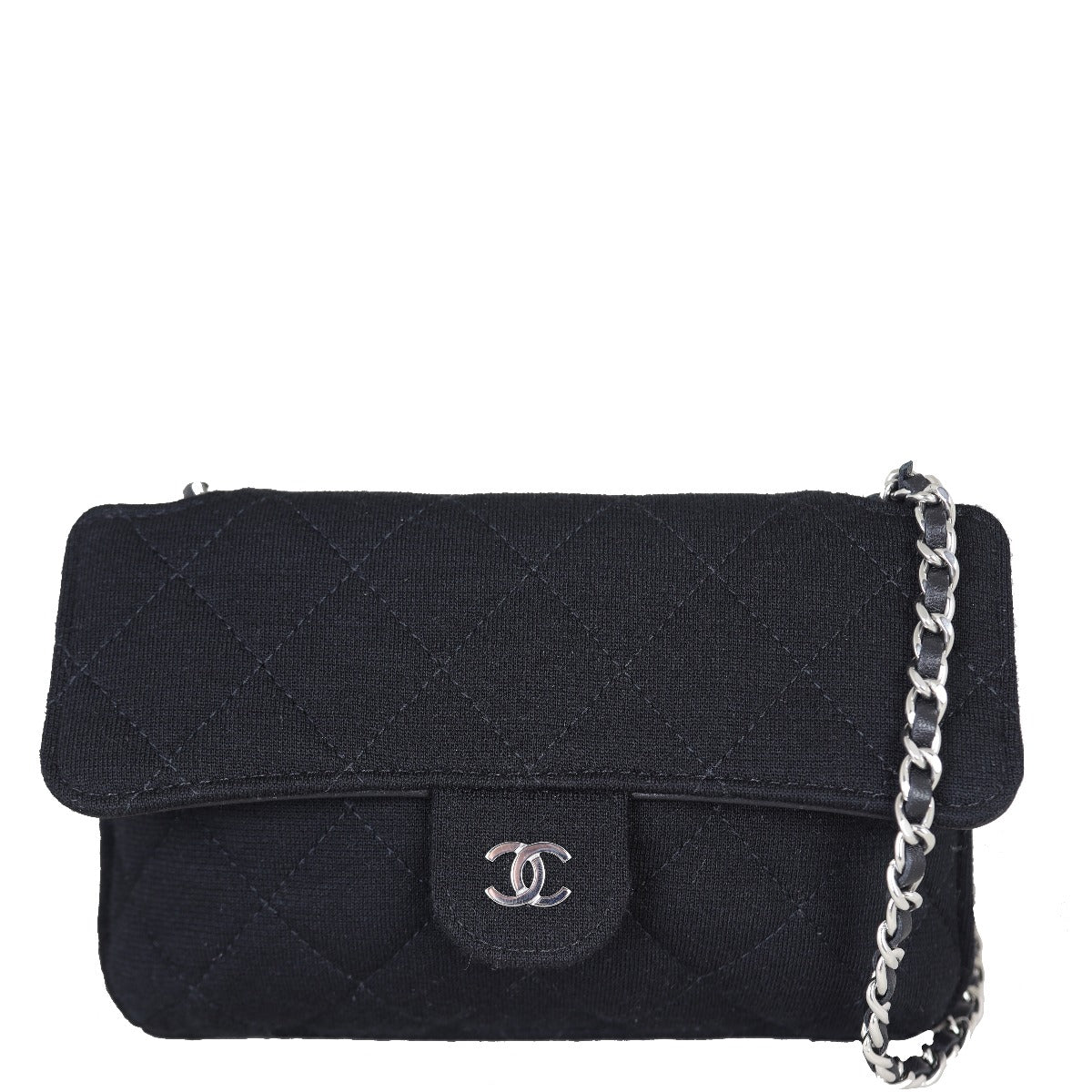 Chanel Fabric Tote with Chain Pouch Folded