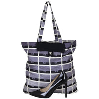 Chanel Fabric Tote with Chain Pouch Shoe