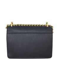 Prada Saffiano Turn Lock Chain Shoulder Bag Back