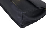 Prada Saffiano Turn Lock Chain Shoulder Bag Corner Closeup