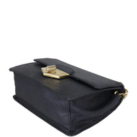 Prada Saffiano Turn Lock Chain Shoulder Bag Corner Distance