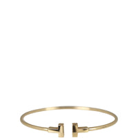 Tiffany & Co T Wire Bracelet 18k Rose Gold Bracelet Front