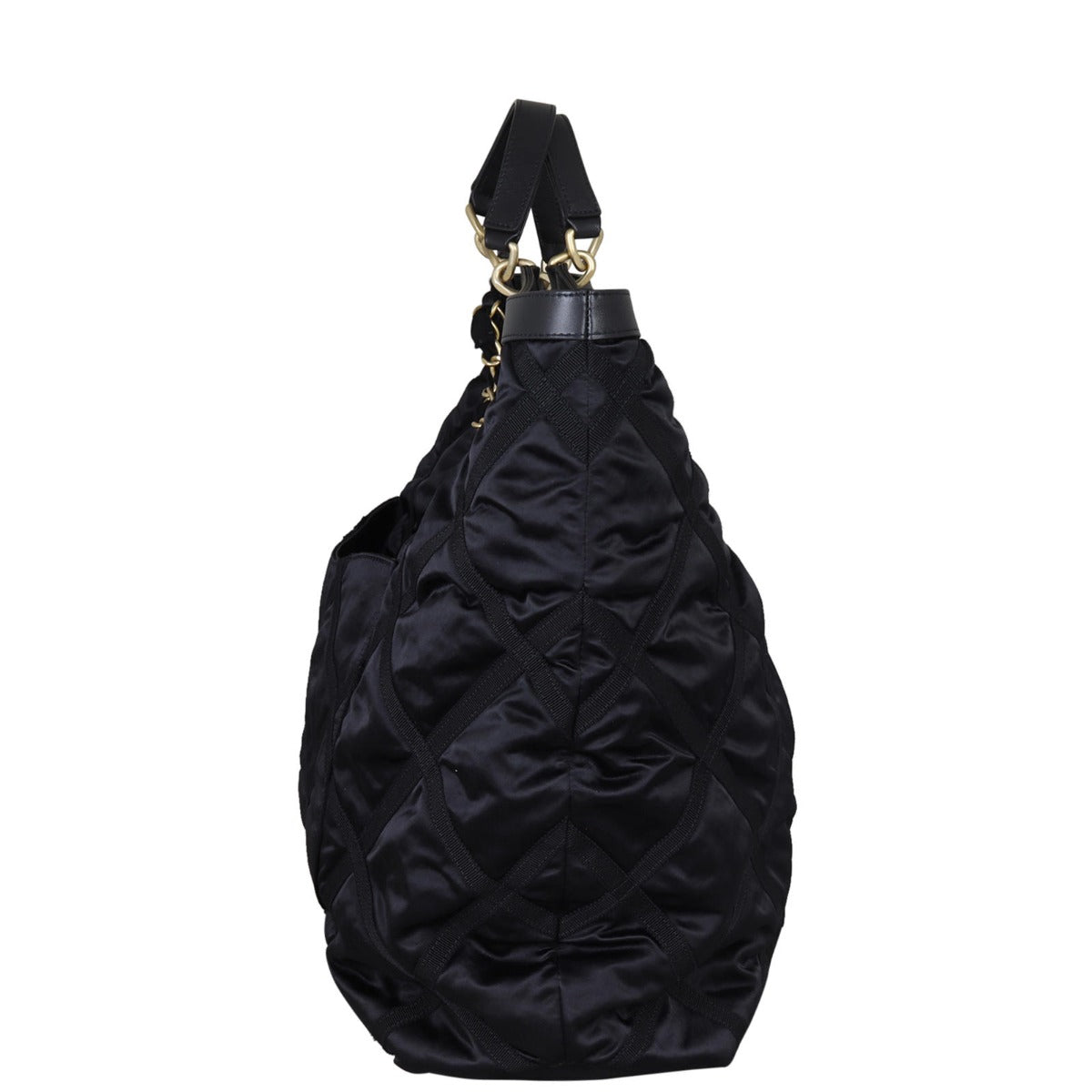 Chanel CC Nylon Maxi Shopping Tote Side