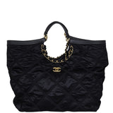 Chanel CC Nylon Maxi Shopping Tote Front
