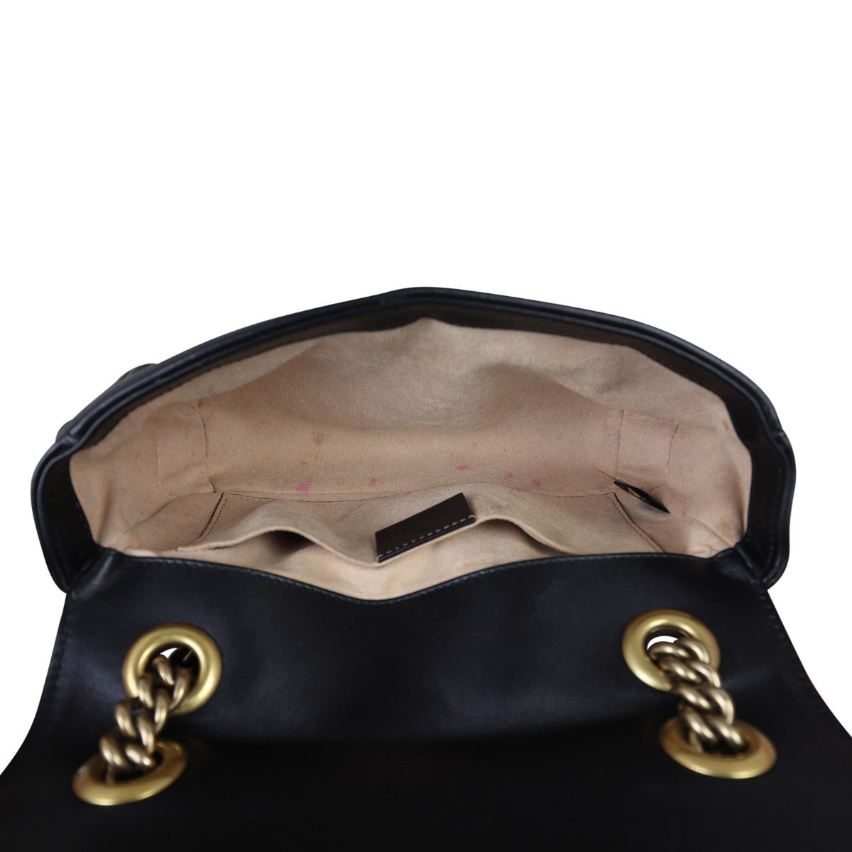 Gucci GG Marmont Matelasse Small Shoulder Bag Whole Interior