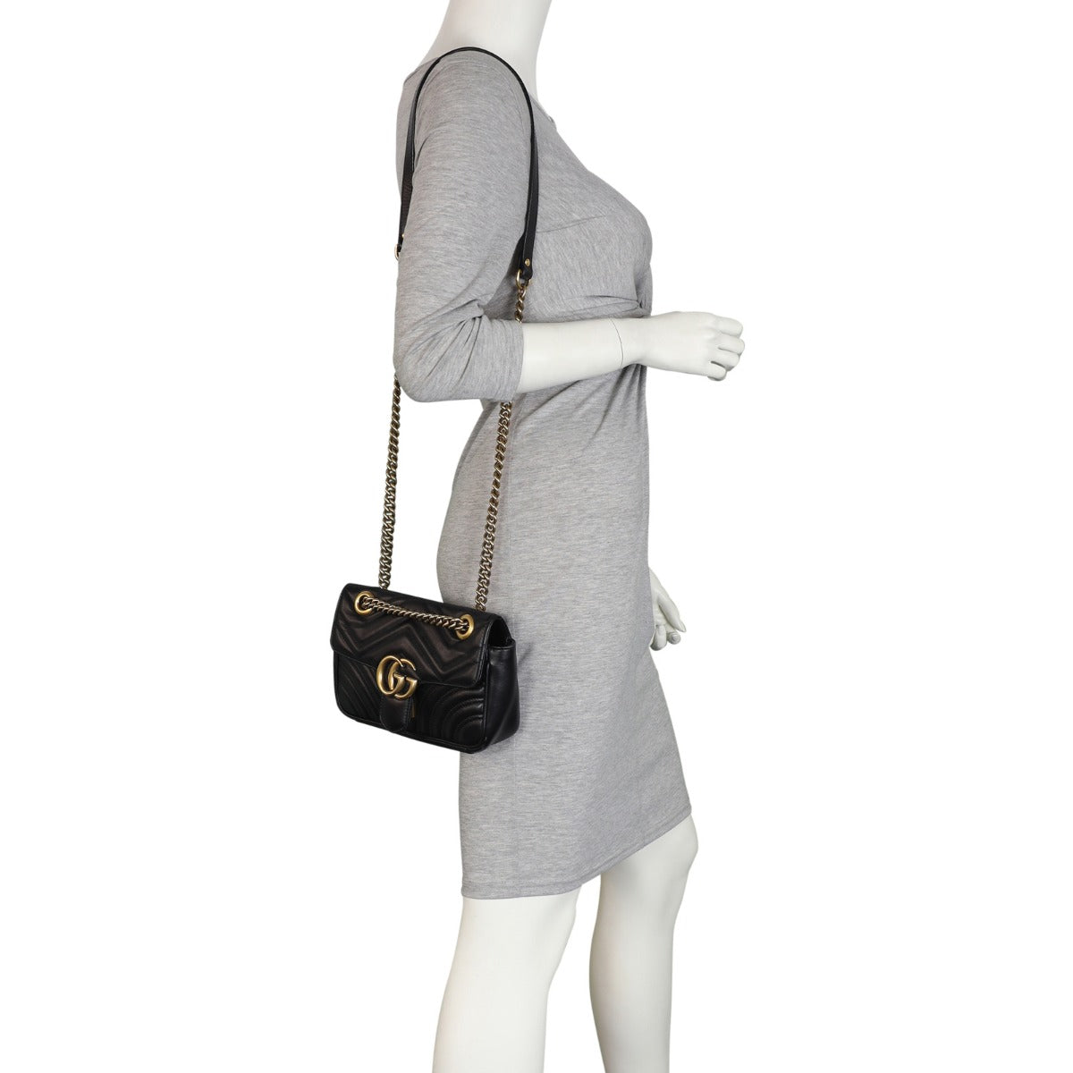 Gucci GG Marmont Matelasse Small Shoulder Bag Mannequin