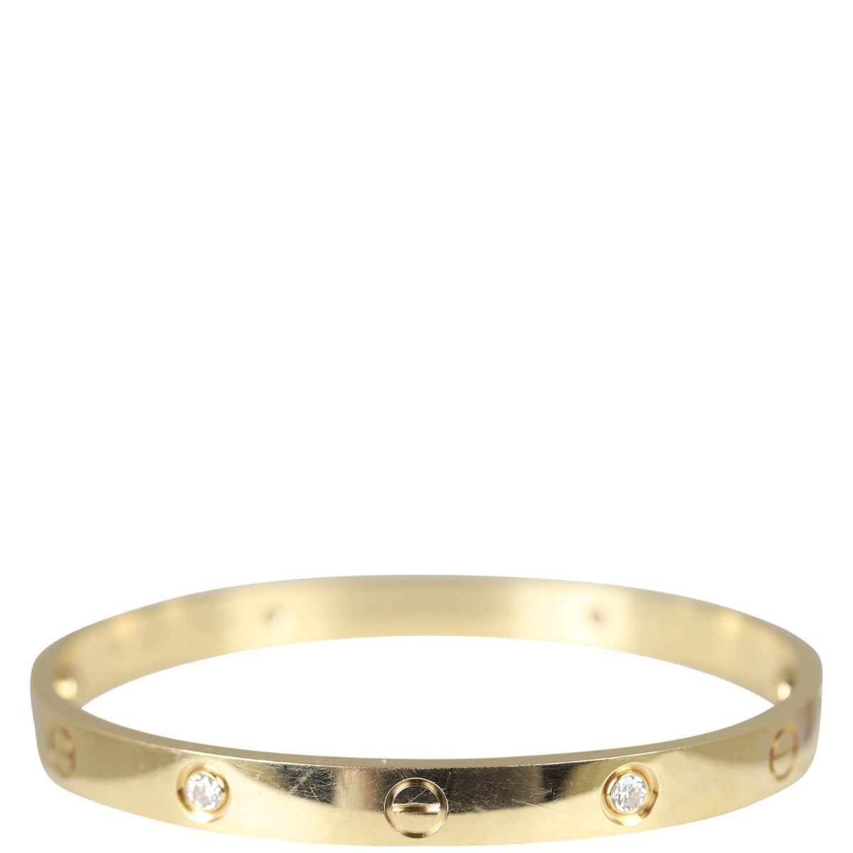 Cartier Love 18k Yellow Gold 4 Diamond Bracelet