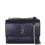 Saint Laurent Sunset Medium Front Showing Chain