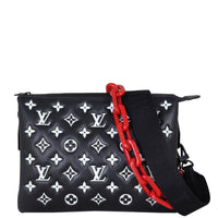 Louis Vuitton Coussin PM Monogram Embossed Lambskin Front Showing Strap
