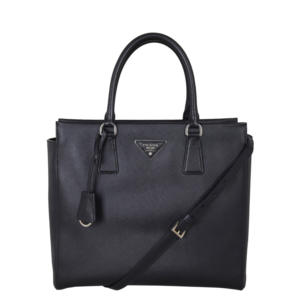 Prada Saffiano Galleria Bag Front Showing Strap