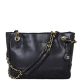 Chanel Vintage Shopping Tote Front Showing Chain