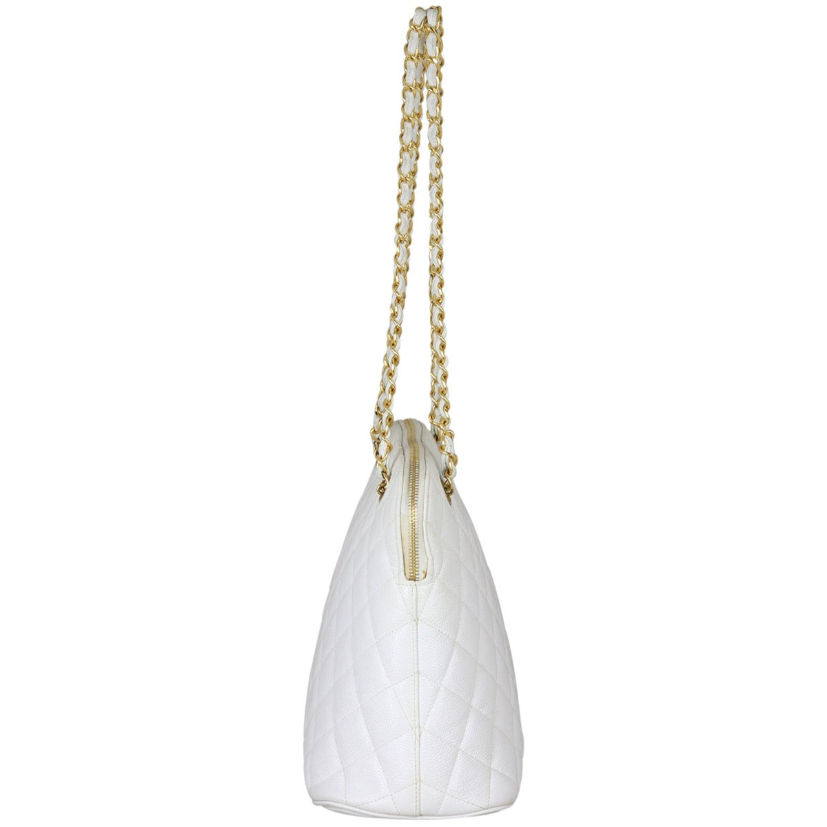 Chanel Vintage Quilted Shoulder Bag Side