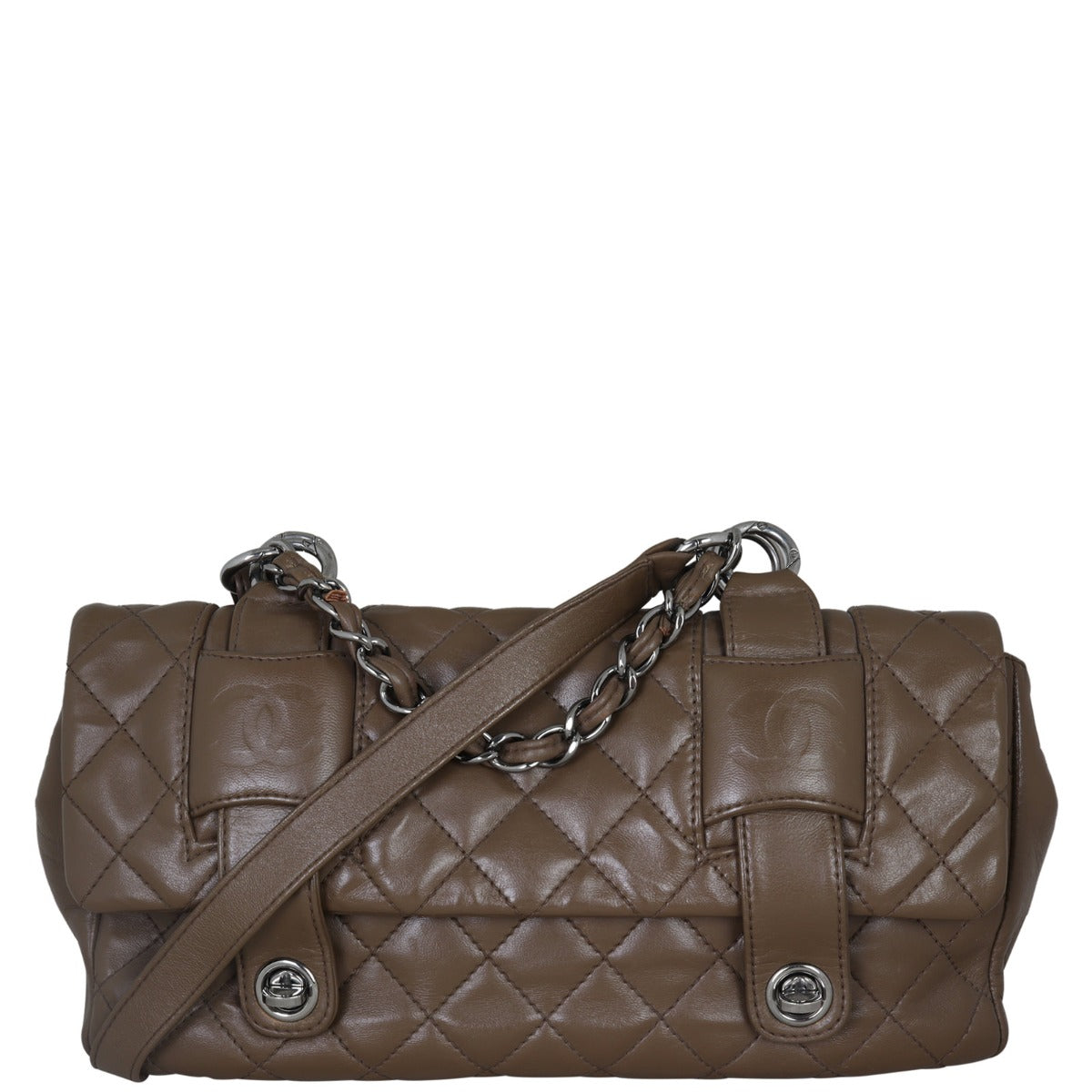 Chanel Quilted Crossbody Bag Front Showing Strap