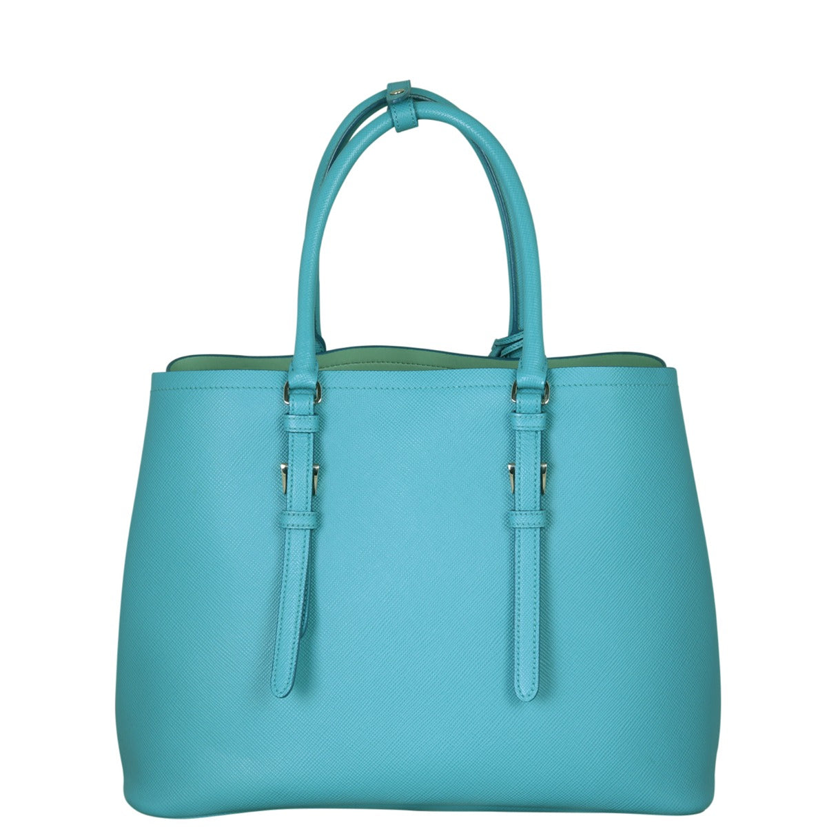 Prada Saffiano Cuir Double Bag Large Back