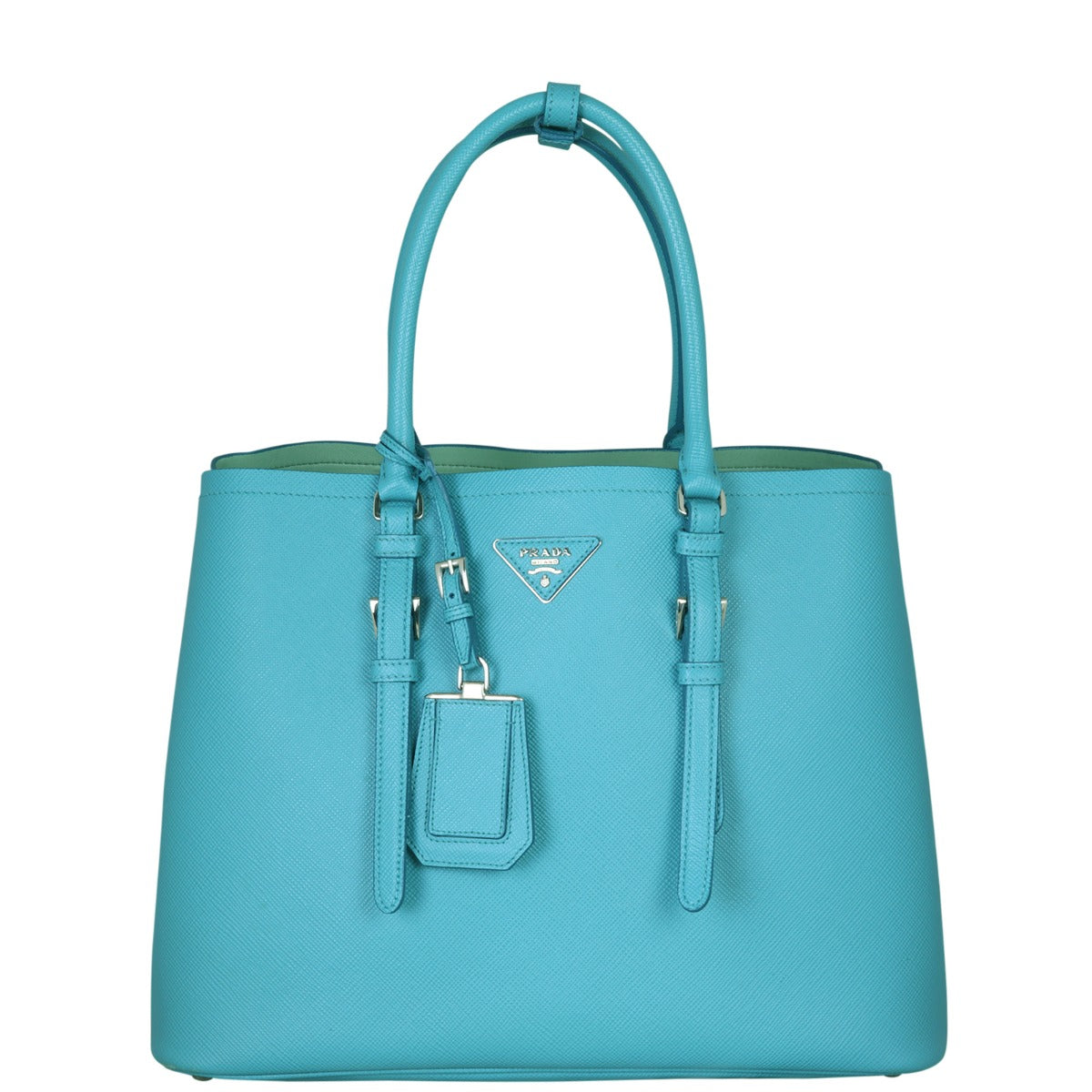 Prada Saffiano Cuir Double Bag Large Front