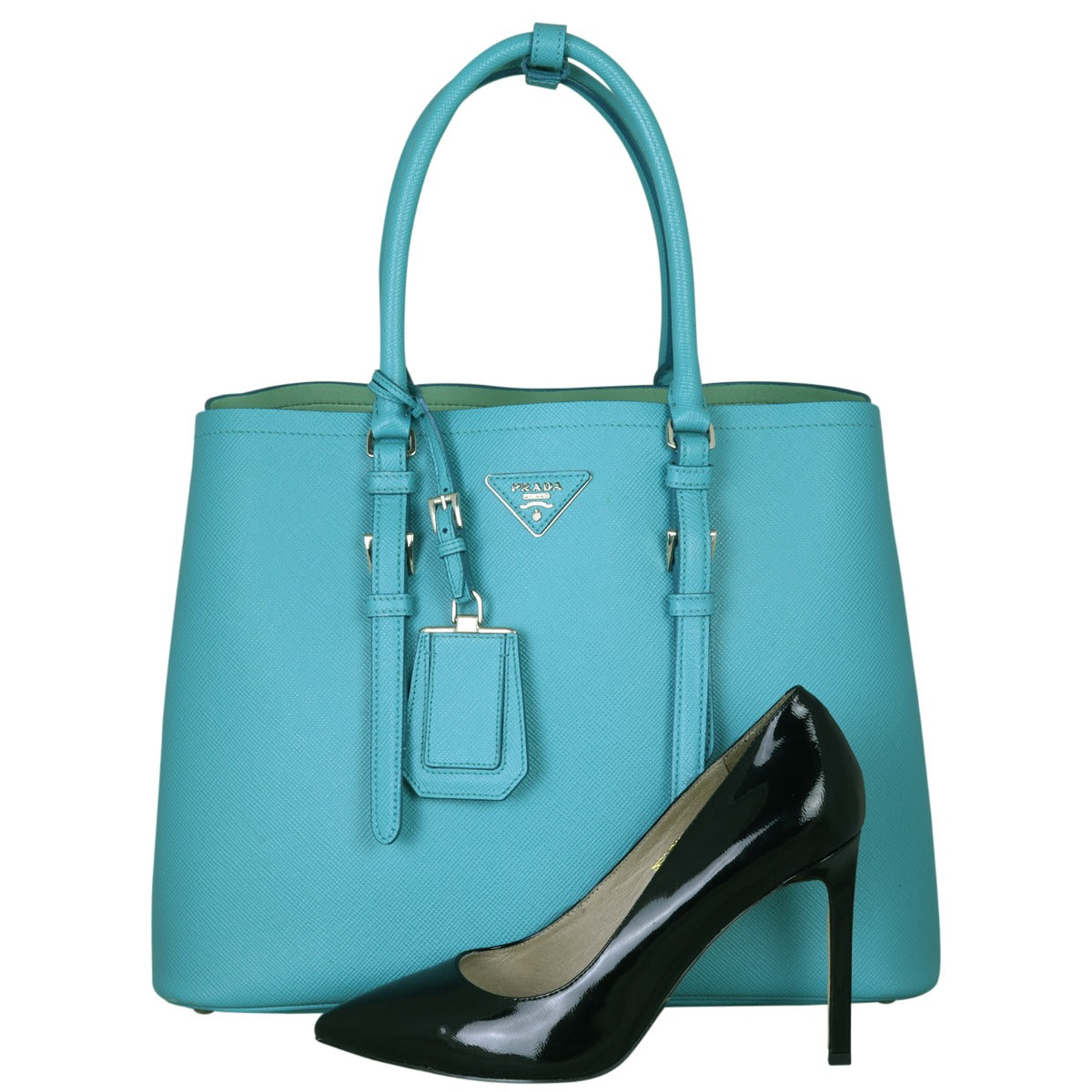 Prada Saffiano Cuir Double Bag Large Shoe