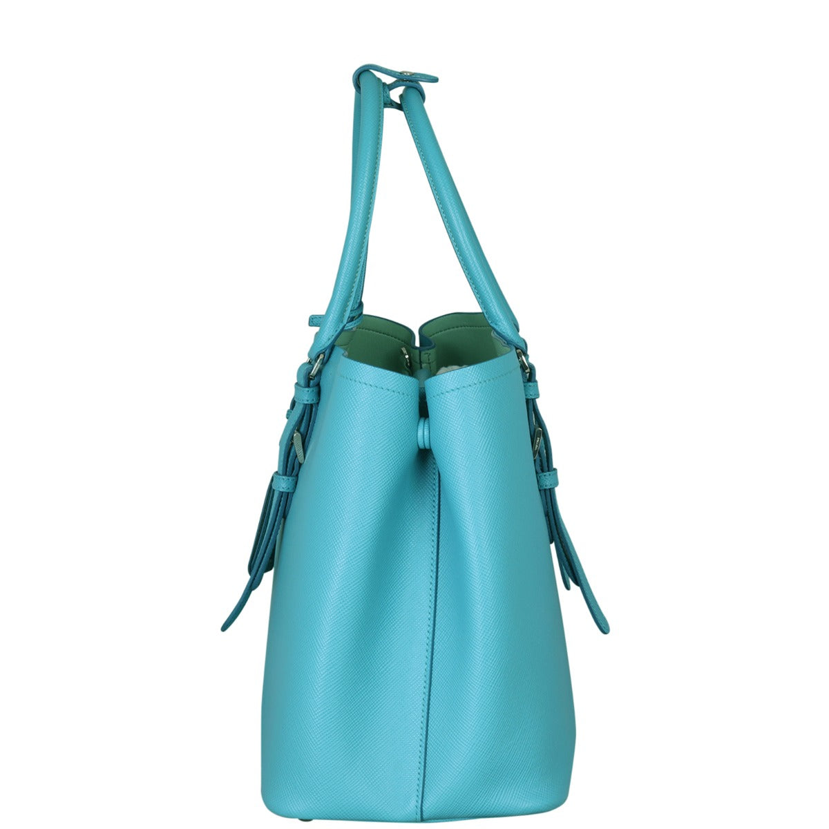 Prada Saffiano Cuir Double Bag Large Side