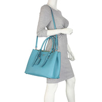 Prada Saffiano Cuir Double Bag Large Mannequin