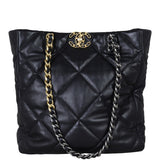Chanel 19 Shopping Tote Front With Chain