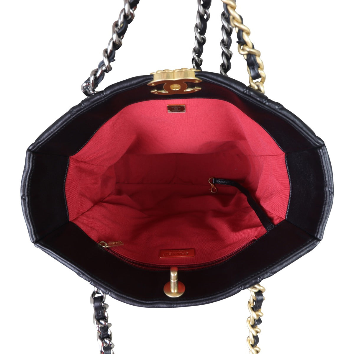 Chanel 19 Shopping Tote Whole Interior