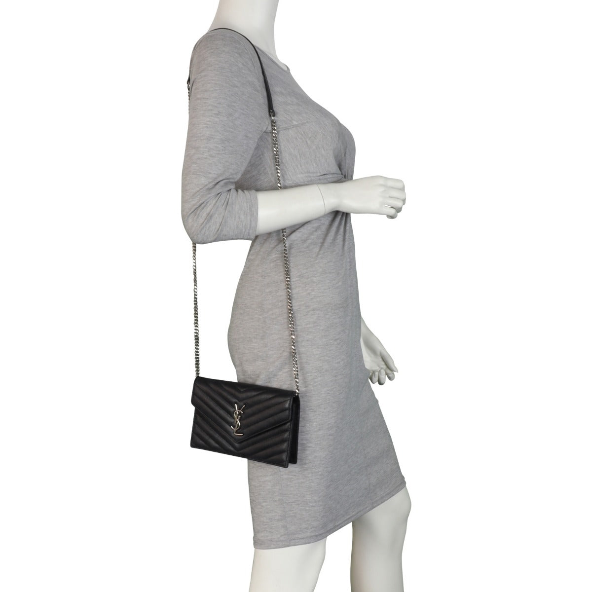 Saint Laurent Envelope Chain Wallet Mannequin