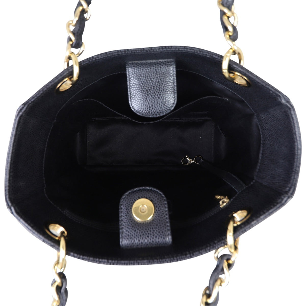 Chanel Petite Shopping Tote Whole Interior