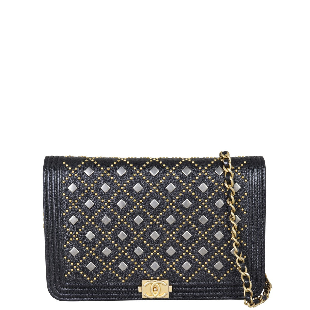 Chanel Boy Wallet on Chain Front With Chain