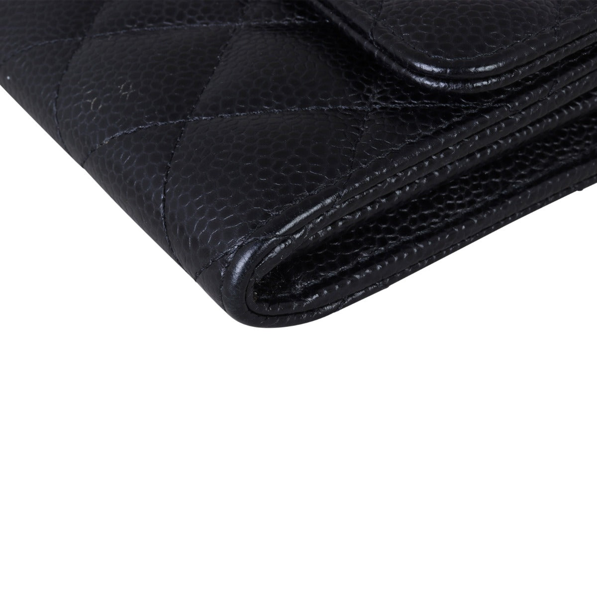 Chanel Classic Flap Long Wallet Corner Close Up