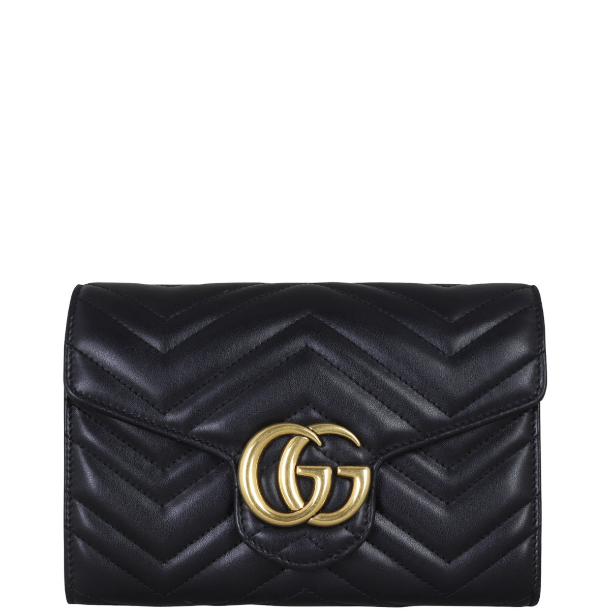 Gucci GG Marmont Matelasse Chain Wallet Front